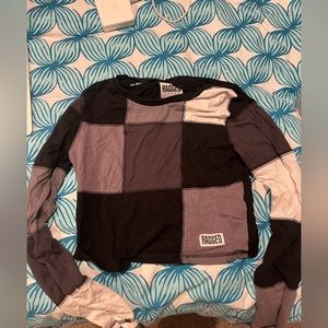 Ragged checkered long sleeve, fitted feel